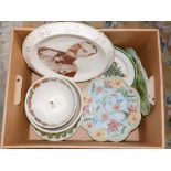 A collection of ceramics including two Portmeirion fruit bowls and saucers,