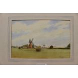 Watercolour of the Windmill at Billingford, Suffolk,