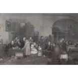 A 19th Century etching entitled 'Rent Day',