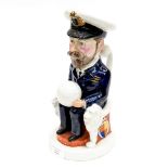 Carruthers Gould for Wilkinson, a World War One Commemorative Toby jug of King George V, 1919,