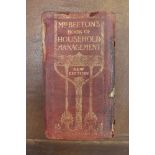 A 1915 edition of Mrs Beetons 'Book of Household Management',
