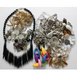 A quantity of vintage costume jewellery to include Monet, Drieberg Kern, Danish, white metal,