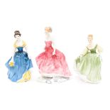 Three Royal Doulton figures 'Melanie', 'Fair Lady',