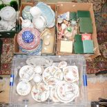 Ceramics including Paragon and Royal Albert teaware, blue and white, Lilliput Lane,