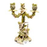 An Ernst Wahliss Austrian three branch candelabra,