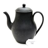 A 19th century Wedgwood black basalt pear-shape coffee pot and cover