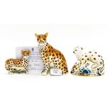 Royal Crown Derby Leopard Cub, limited edition 56/1500 with certificate,