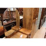 An Art Deco walnut veneered part bedroom suite,