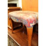 A 19th Century dressing table stool, in the Biedermeier style,