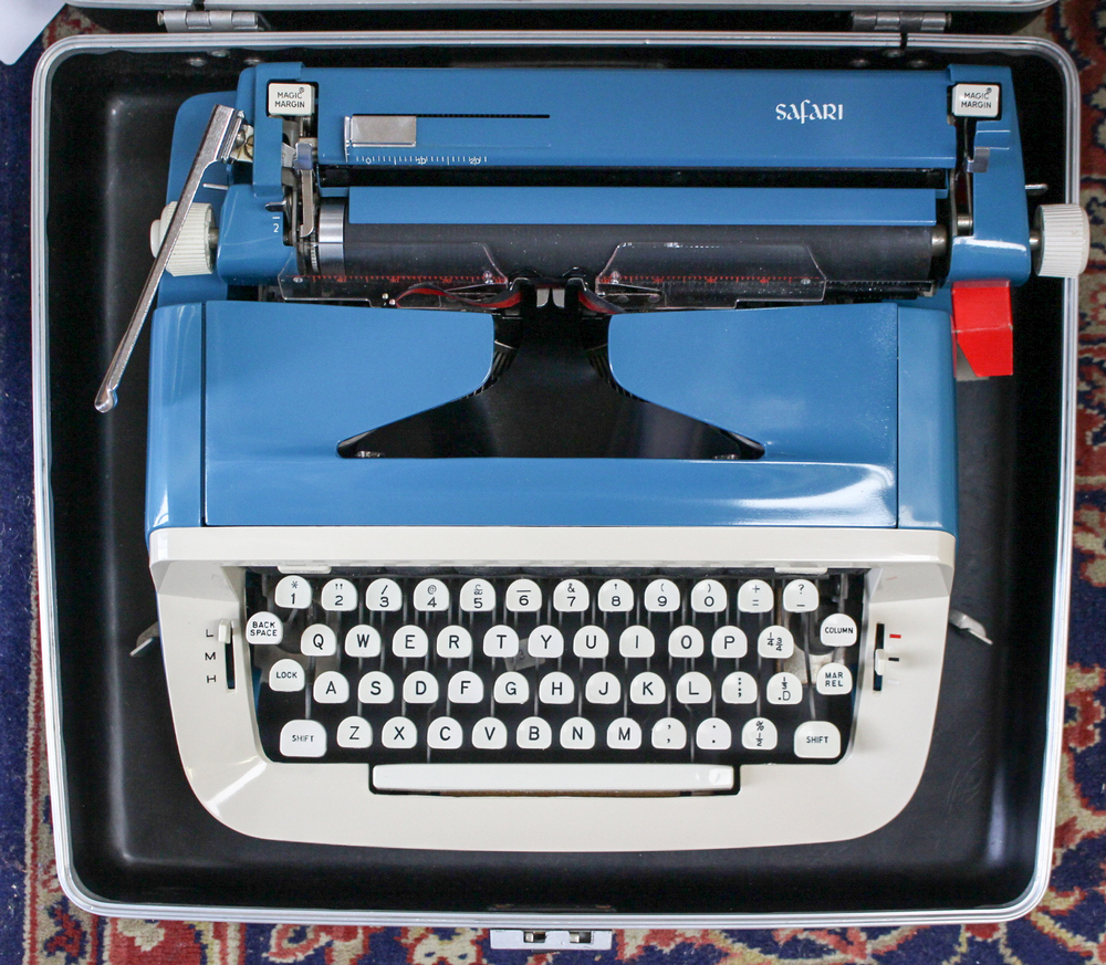 A portable cased Imperial typewriter 'Safari' model with instructions