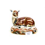 Royal Crown Derby Deer, designed exclusively for Collectors Guild, 1st quality, gold stopper,