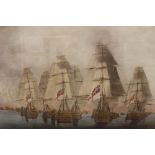 After Robert Dodd (1748-1816), Battle of Trafalgar, rear division print aquatint,