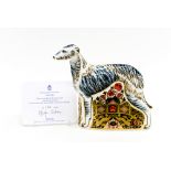 Royal Crown Derby Lurcher, limited edition 166/750, with certificate, 1st quality, gold stopper,
