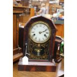 A late 19th Century walnut cased mantle clock, eight day movement, by Seth Thomas,