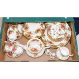 A Royal Albert 'Country Roses' part dinner and comprehensive tea service,