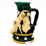 A Majolica jug, circa 1846, s/d,