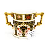 A Royal Crown Derby Imari palette 'loving cup'
