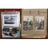 Two albums of postcards includes Railway, French Cities,