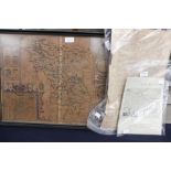 Derbyshire interest: 'Darbieshire Described 1610' antiquarian map, John Speed,