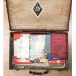 A small suitcase containing four x Ward Lock & Co illustrated Guide Books, Cardiff,