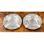 Pair of Dublin silver 1967 ashtrays, maker Jewellery and Metal Manufacturing Co Ltd, approx 4.