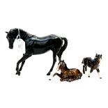A Beswick matte black horse,