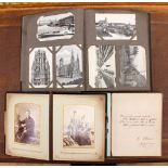 An autograph album with drawings/paintings, Edwardian to 1920s,