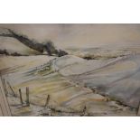 A Watercolour entitled, 'Winter Cannock Chase',