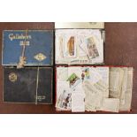 Vintage cigarette cards and short bread tins filled with cigarette cards (4)