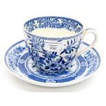 A Minton blue and white cup saucer