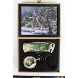 A pocket watch and knife (Canadian Wolf) presentation pack