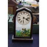 An early 20th Century 30 hour mantle clock, made in the Black Forest,