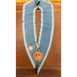 A Victorian Grand United Order and Oddfellows sash with attached medallion/jewel;