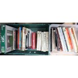 Collection of books, in two boxes, reference works on antigues, art,