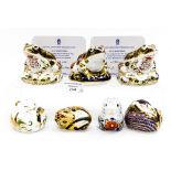 Three Royal Crown Derby Frogs: two Old Imari Frogs, limited editions 2773/4500 and 4112/4500,