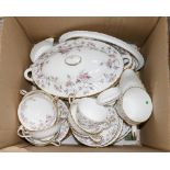 A Minton 'Suzanne' part dinner service including tureens, plates, saucers, jug,