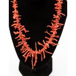 A branch coral necklace, approx 19.