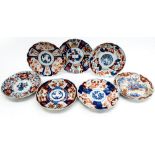 Imari dishes 19th century, various patterns,