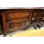 A 1920s oak sideboard