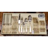 A Viners canteen of cutlery, in the Kings pattern, comprising eight place settings,