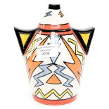 A Lorna Bailey Limited Edition teapot 152/350 'Zig Zag' pattern