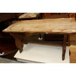 A 20th Century Oak trestle bench