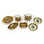 Royal Crown Derby Imari 1128 solid gold line trinket dishes;