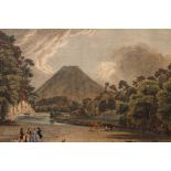 18th century English etching, depicting 'Thorp Cloud' (pyramidal mountain in Derbyshire),