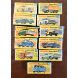 Eleven Matchbox Superfast vehicles to include number 53, 23, 45, 50, 64, 46, 69, 47, 7,