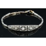 An Art Deco diamond set bracelet,