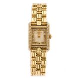 Cartier, a ladies 18ct gold Cartier Tank wristwatch, 1.