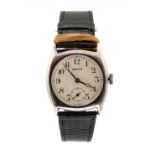 Rolex, a circa 1930's gentleman's silver Rolex wristwatch,