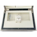 Corum, a ladies 18ct white gold Corum Quartz wristwatch, diamond set bezel,