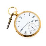 R.B. Hines of Birmingham, an 18ct gold open faced pocket watch, 4.